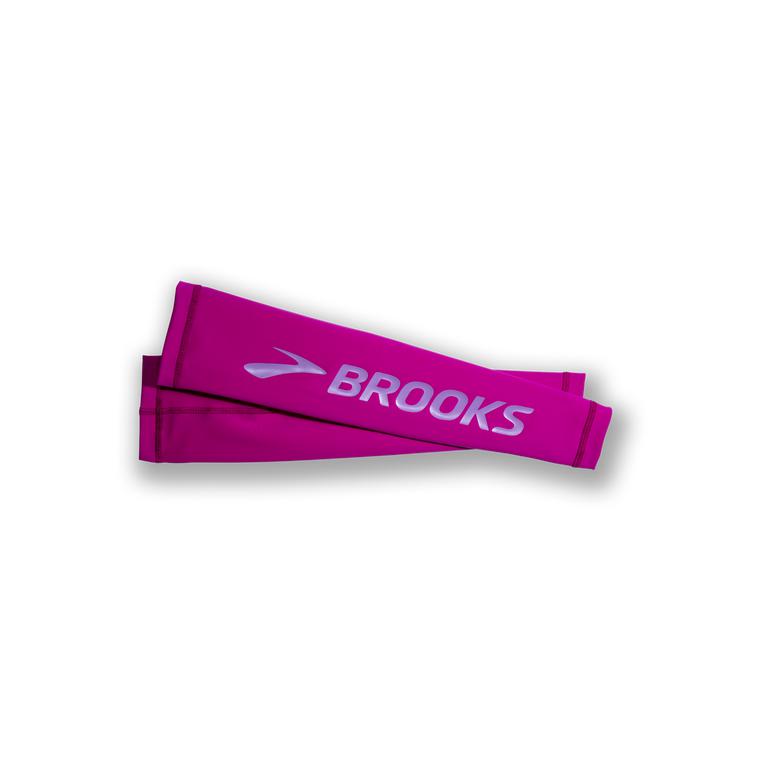 Brooks Source Midweight Arm Warmers - Women's - Magenta/Heliotrope (69321-SKRE)